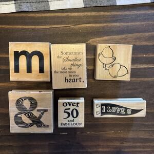 Stampabilities Rubber Stamp Lot Of 6